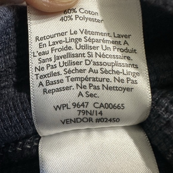 Eddie Bauer Mens Navy Blue Waffle Knit Thermal Long Sleeve Crewneck M - Picture 5 of 13